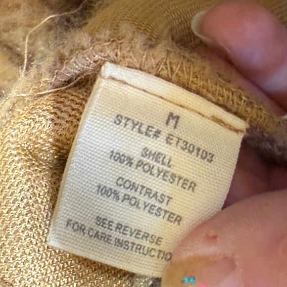 Oil & Hali Fuzzy Fleece Snake Print 1/4 Zip Pullover Size M - Picture 10 of 13